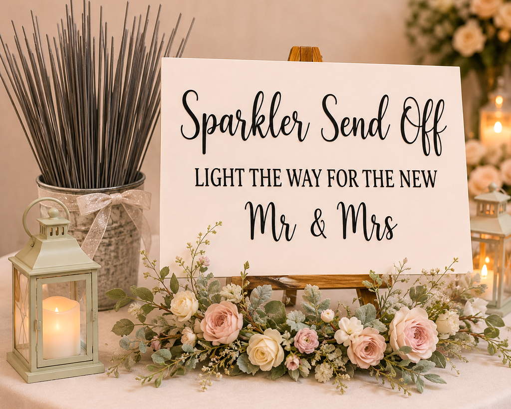 Sparkler Send Off Wedding Sign