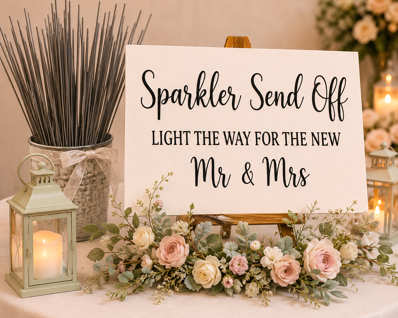 Sparkler Send Off Wedding Sign
