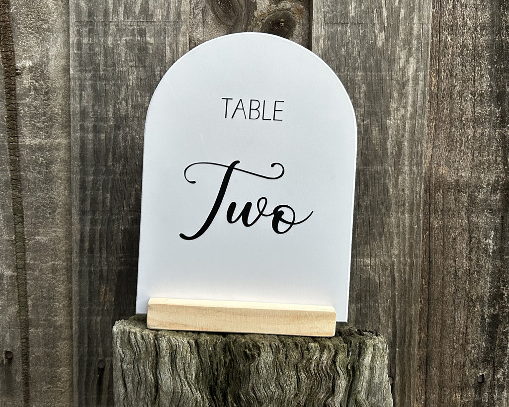 Table Number Wedding Sign