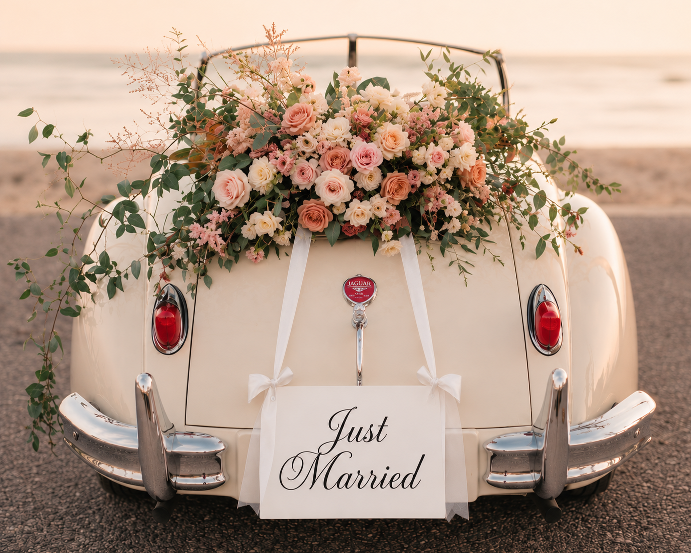 Just Married Car Wedding Sign