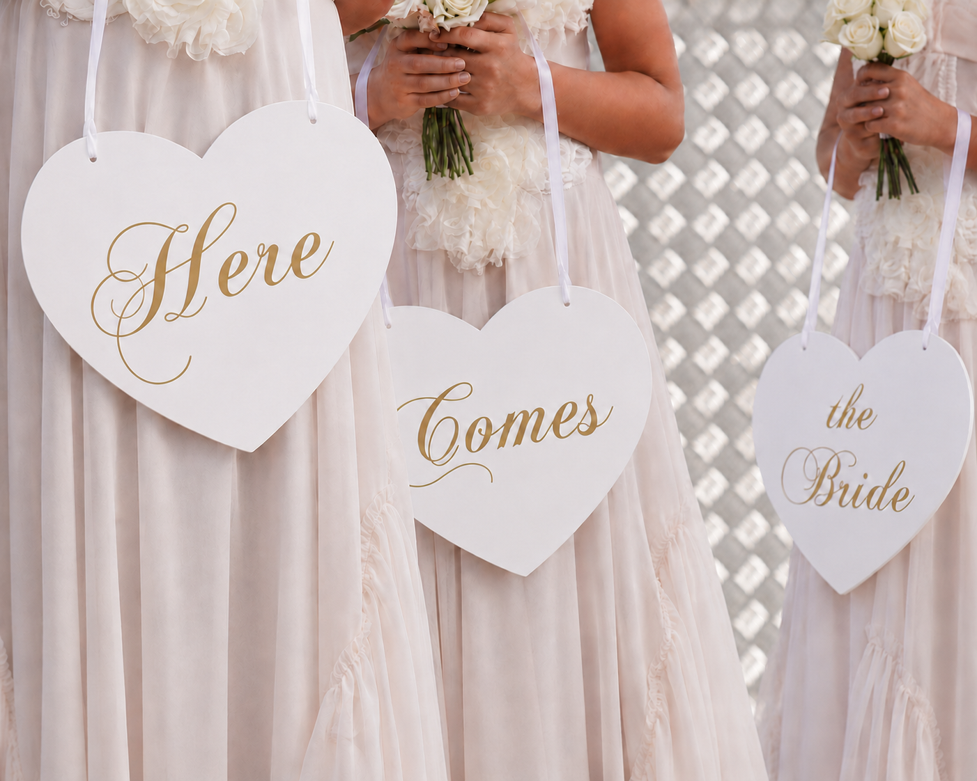 Custom Heart Flower Girl Page Boy Wedding Sign