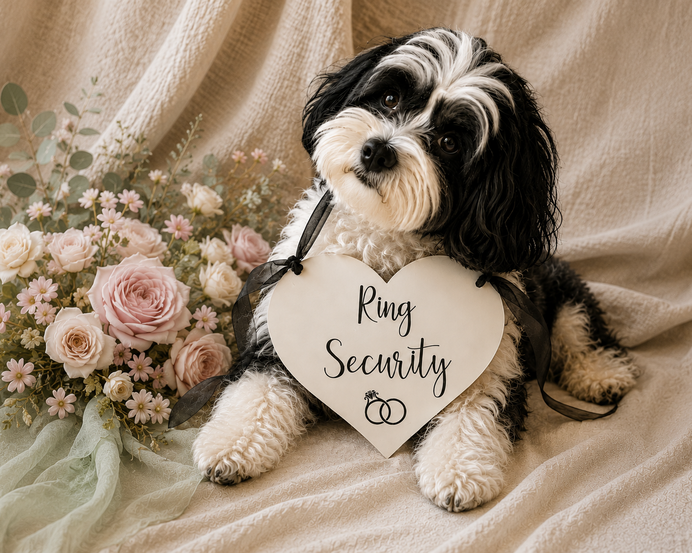Ring Security  - Engagement/Wedding announcement Dog Sign