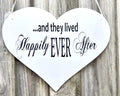 And they lived Happily Ever After Heart Flower Girl Page Boy Wedding Sign