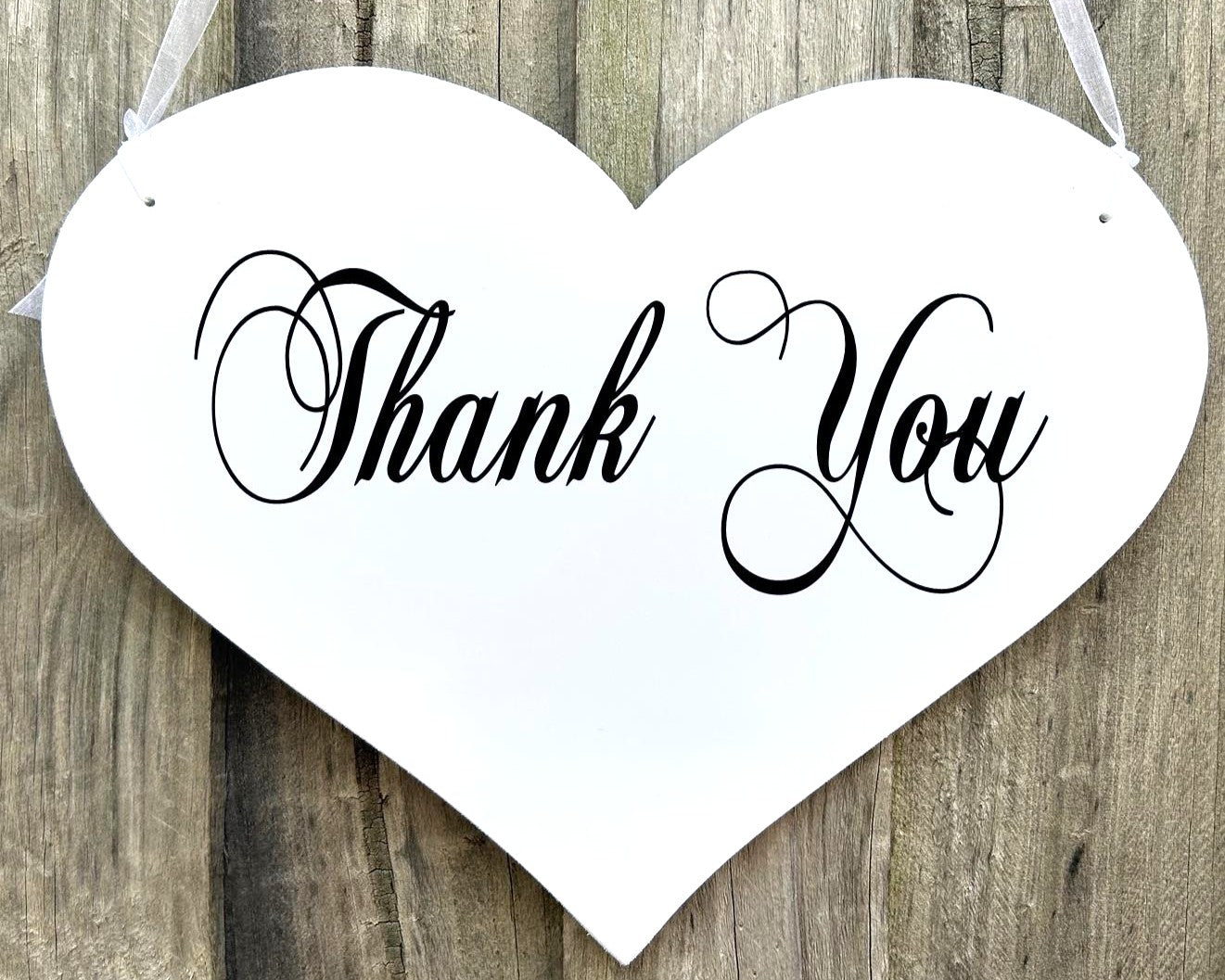Thank You Heart Wedding Sign